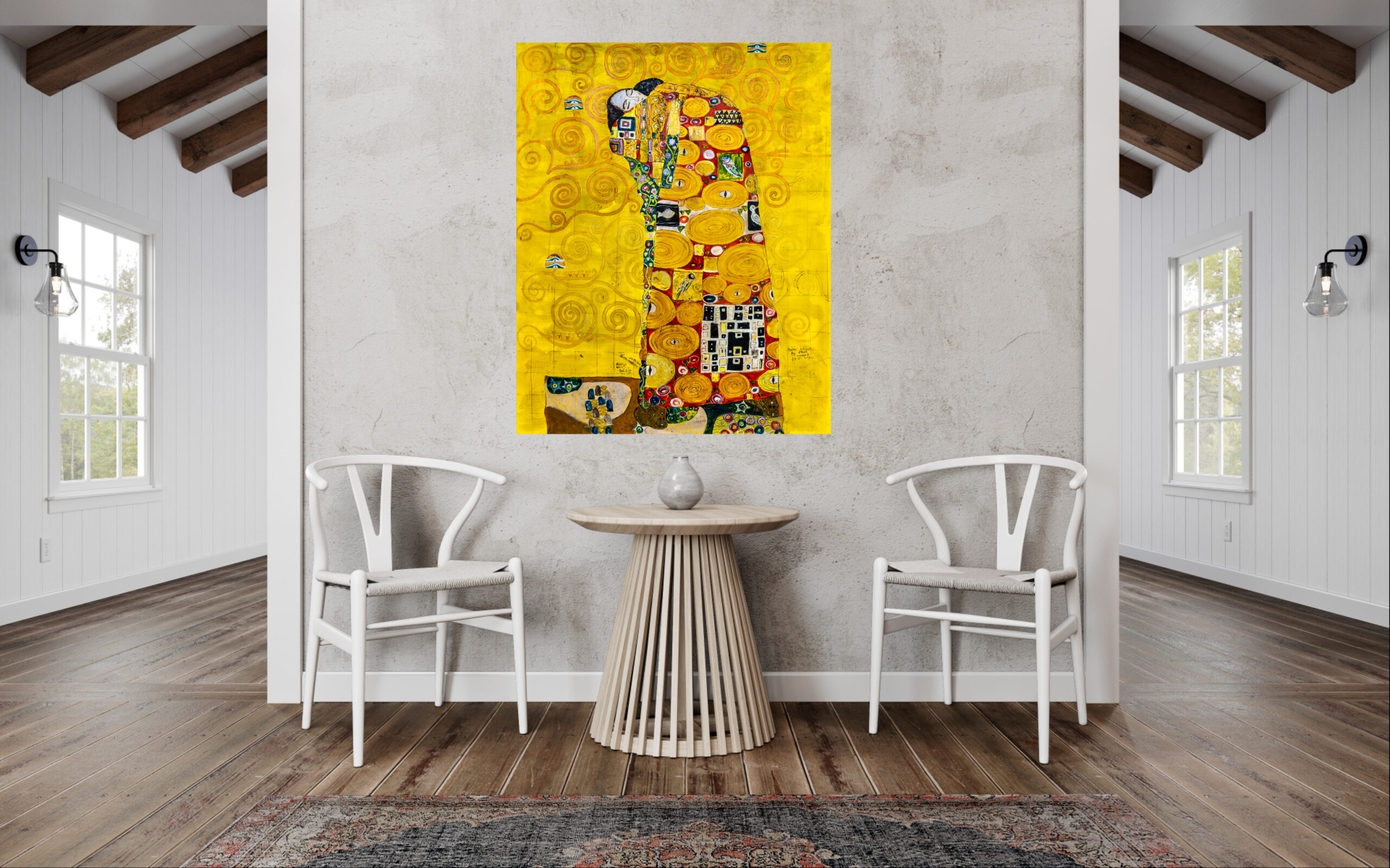 Gustaw Klimt - Spełnienie. Reprodukcja (wyłącznie giclee) - obrazek 3